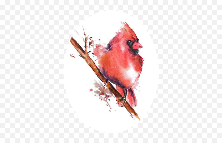 Watercolor Painting - Watercolor Red Cardinal Painting Png,Cardinal Png