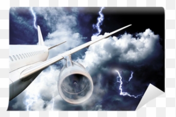 Wall Mural Airplane Crash In A Storm With Lightning - Pixersus Airplane Accident Png,Icon A5 Crash