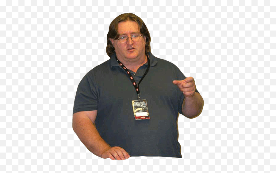 Gabe Newell Pointing Transparent Png - Stickpng Gabe Newell,Pointing Gun Png