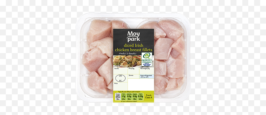 Diced Irish Chicken Breast Fillets - Moy Park Png,Chicken Breast Png