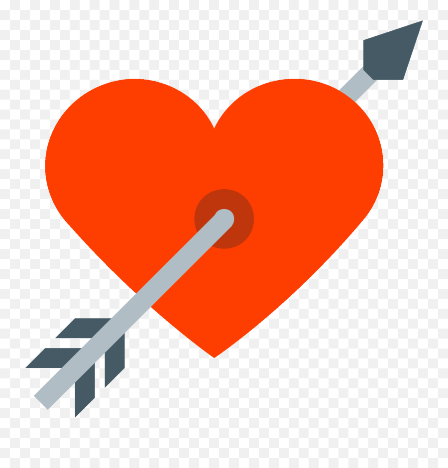 Coracao Com Flecha Png Clipart - Love Heart Symbol With Arrow,Flecha Png