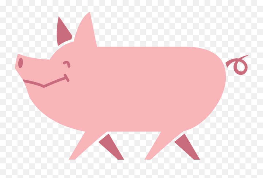 The Happy Pig - Cartoon Png,Pig Png