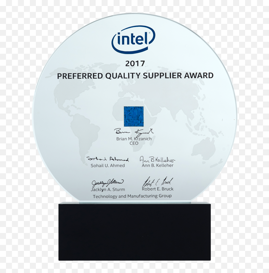 Tokyo Electron Receives Intelu0027s 2017 Preferred Quality - Intel Pqs Award Png,Intel Logo Png