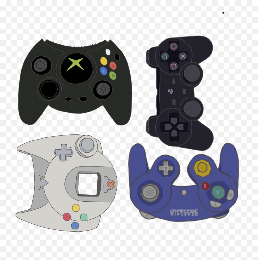 Xbox Playstation 2 Sega Dreamcast - Controller Vs Xbox 360 Controller Png,Ps2 Controller Png