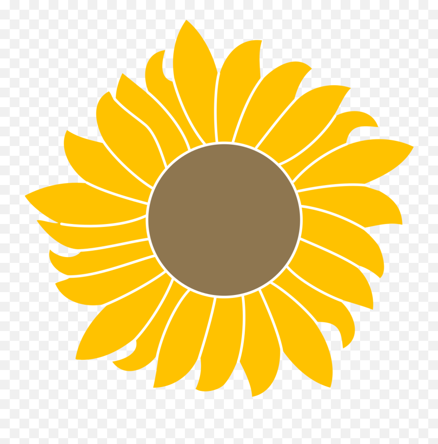 Sunflower From Mediawiki Logo - Black And White Sunflower Clipart Png,Sunflower Logo