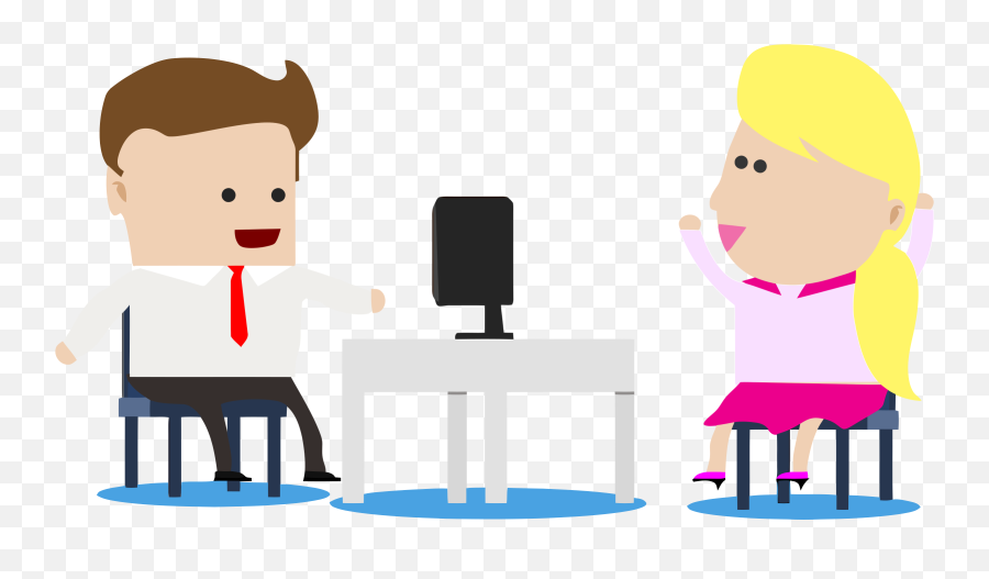 Humans Clipart Office Person - Job Interview Clipart Transparent Png,Person Clipart Png
