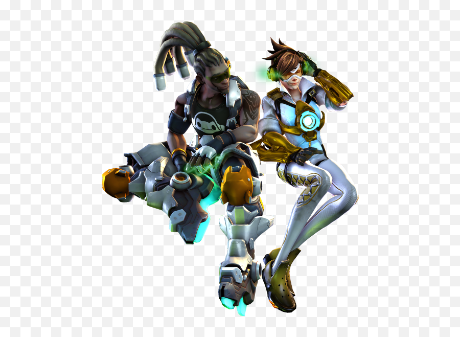 Overwatch Tracer Mercy Sombra Figurine - Cartoon Png,Overwatch Tracer Png