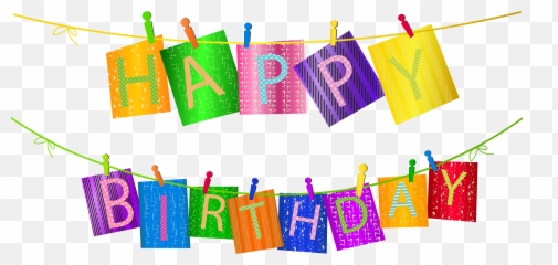 Happy Birthday Streamer Png Clip Art - Transparent Streamers