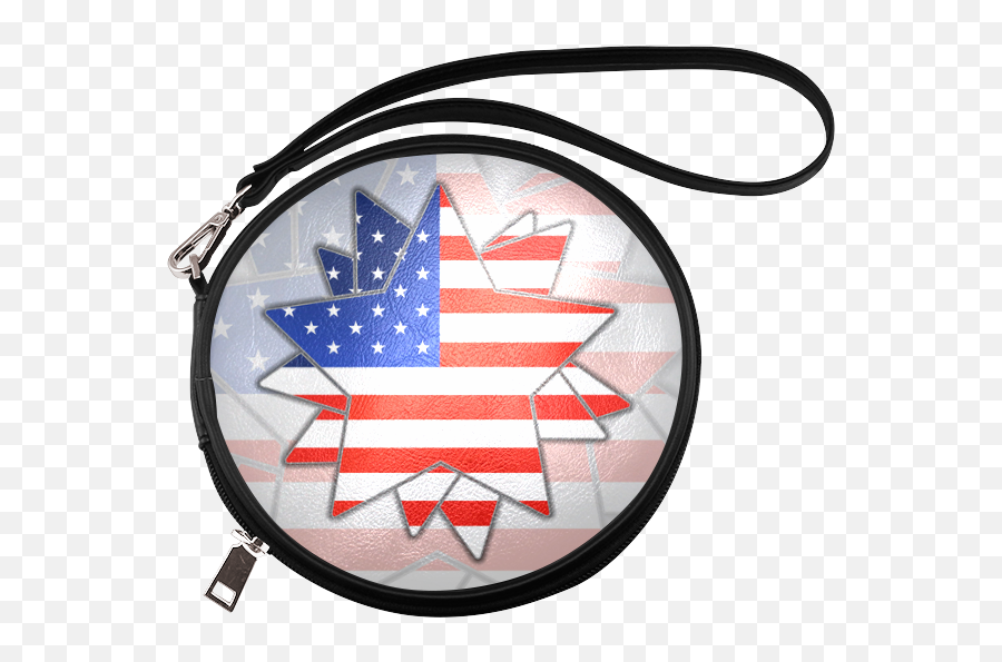 American Flag Round Makeup Bag - Toiletry Bag Png,Rounded Star Png