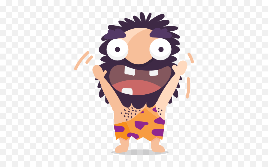 Cave Man Emoticon Emoji Sticker - Icon Png,Wave Emoji Png