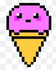 Download Ice Cream Pixel Art - Easy Cute Full Minecraft Grid png