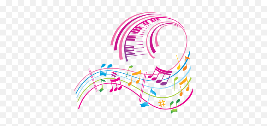 Colorful Music Graphic With Images Art - Transparent Background Colorful Musical Notes Png,Musical Notes Transparent Background