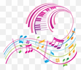 Colorful Music Graphic With Images Art - Transparent Background Colorful Musical Notes Png