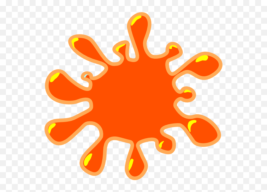 Orange Clipart Splat - Paint Splatter Clip Art 600x566 Red Color Transparent Background Png,Splat Png