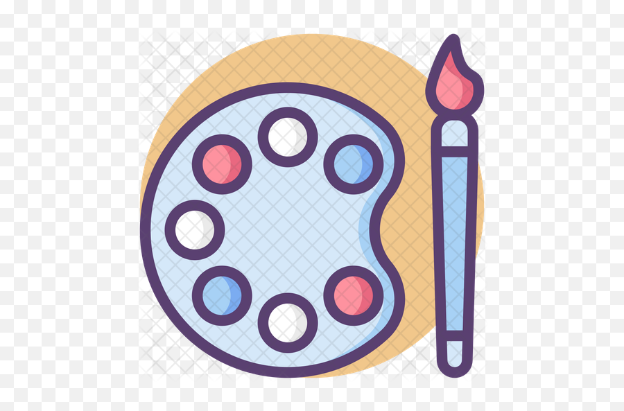 Paint Palette Icon Of Colored Outline - Circle Png,Paint Circle Png