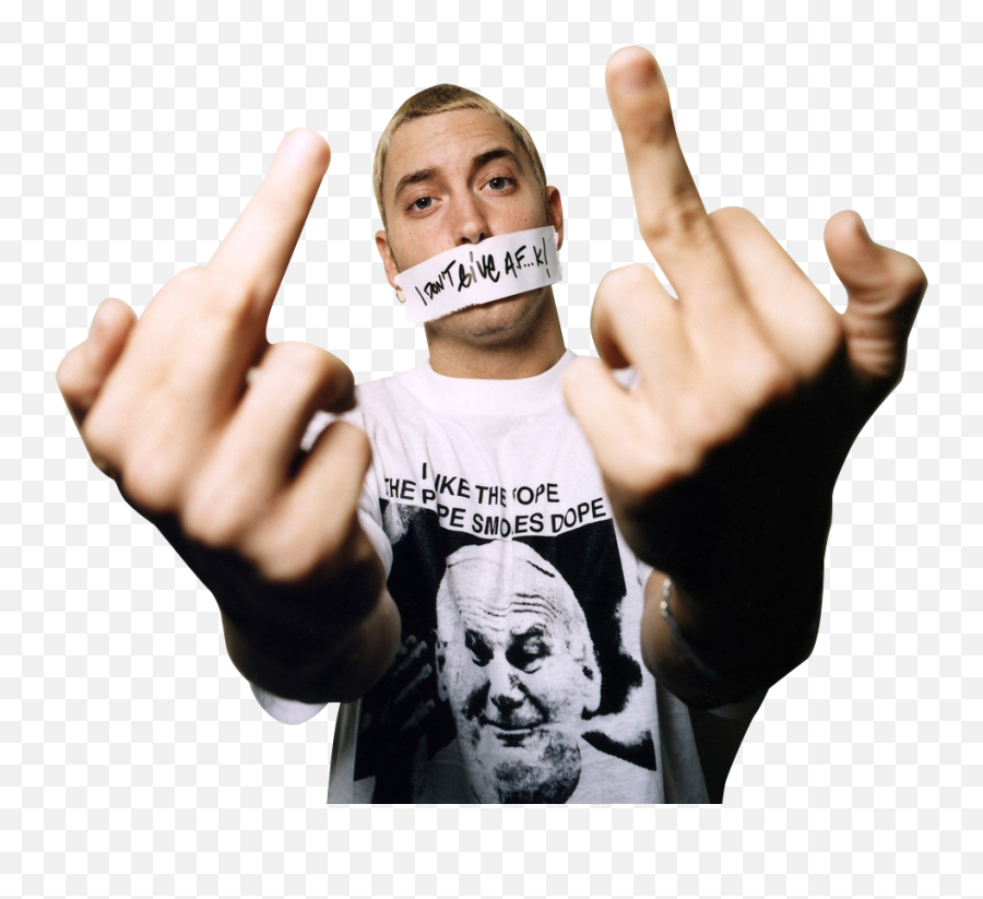 Slim Shady Middle Finger - Slim Shady I Don T Give A Fuck Png,Eminem Png