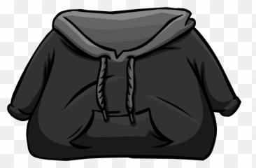 Black Hoodie - Blue Hoodie Club Penguin Png,Hoodie Png