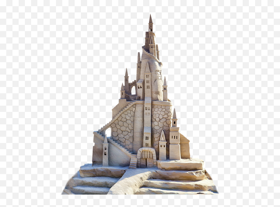 Free Library Sandcastle Clipart - Castle Tattoos Png,Sandcastle Png