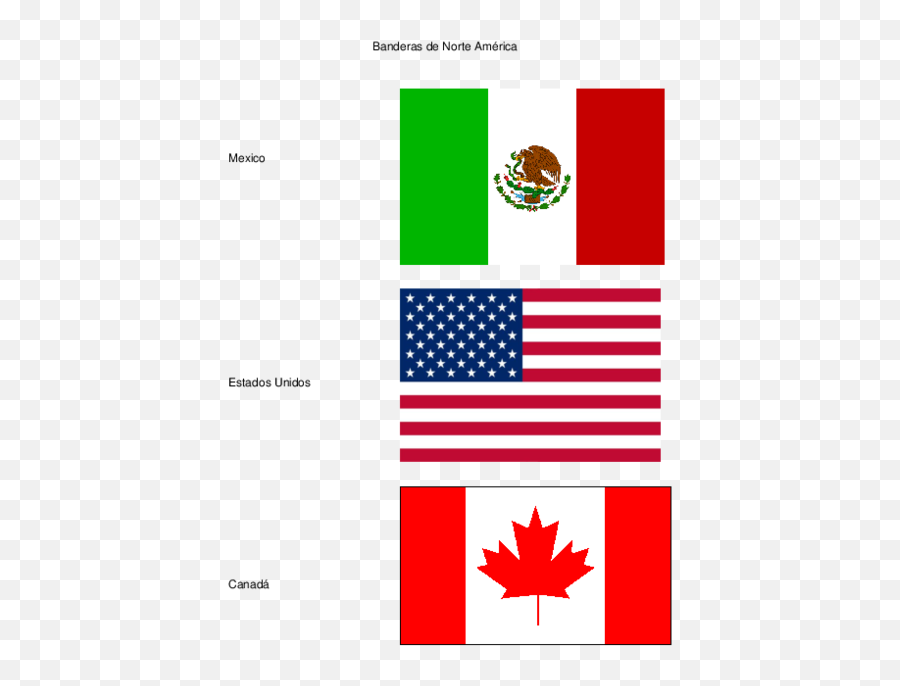 Banderas De Norte America - Canada Flag Png,Bandera De Mexico Png