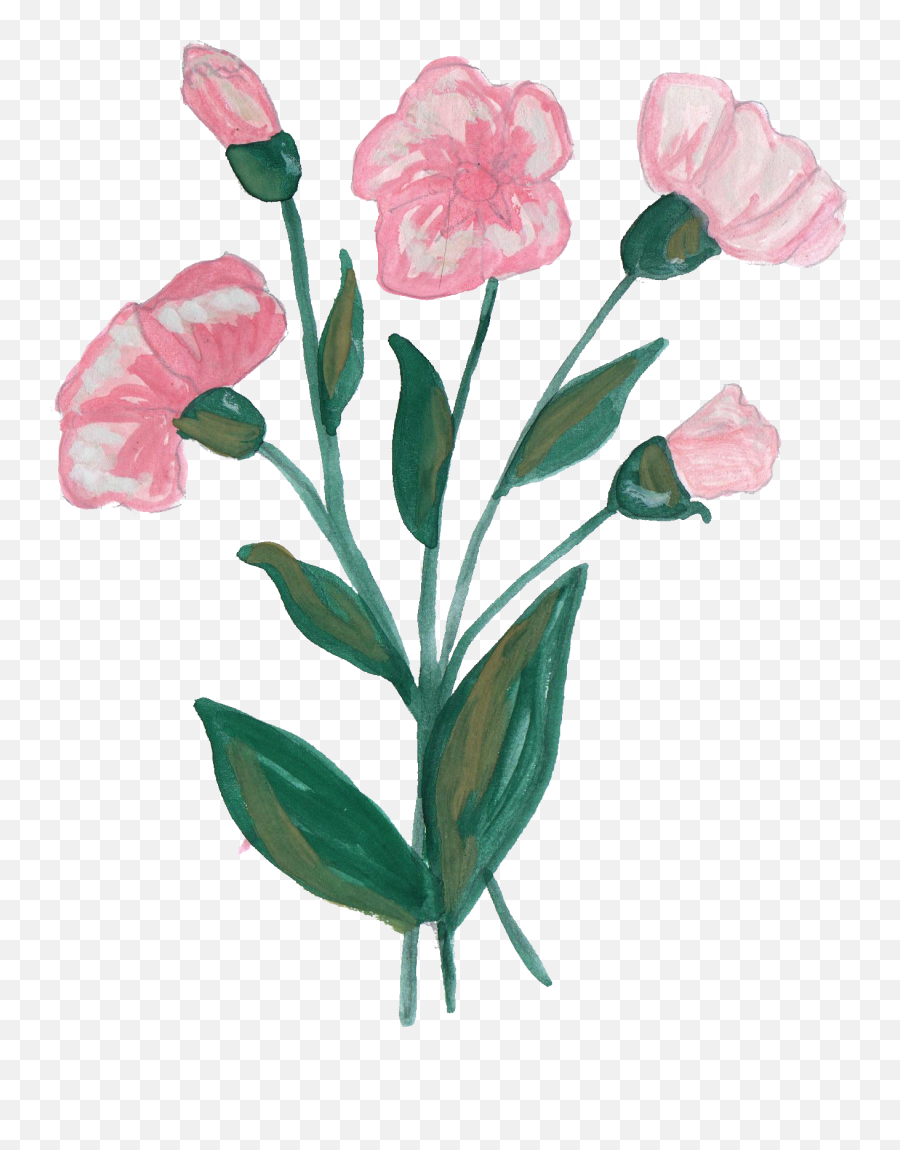 8 Paint Flower Ornament - Transparent Flower Painting Png,Green Flower Png