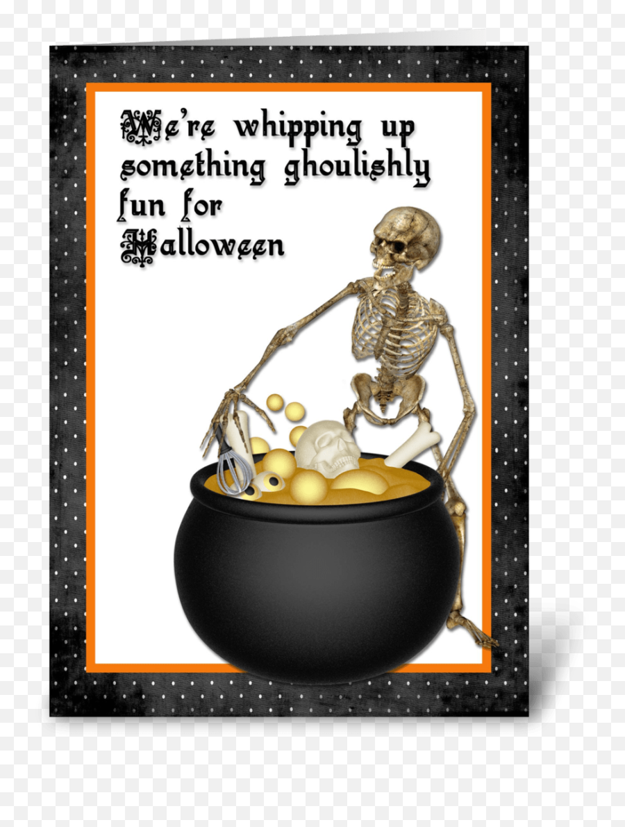 Halloween Skeleton Invitation - Skeleton Halloween Card Png,Spooky Skeleton Transparent