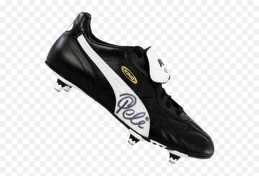 Pele Signed Retro Black Puma King Boot - Icons Coa Puma King Pele Football Boots Png,Nike Football Icon Ohio State