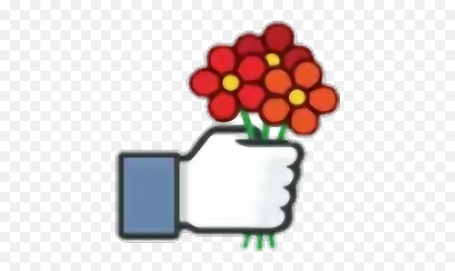 Download Facebook Like Mao Hand Curtir - Facebook Like Flowers Png,Facebook Icon Stickers