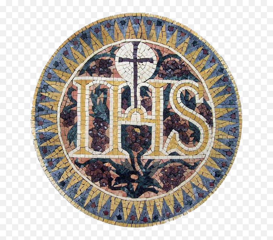 Christian Symbol Medallion Mosaic Icon - Rug Png,Greek Religious Icon