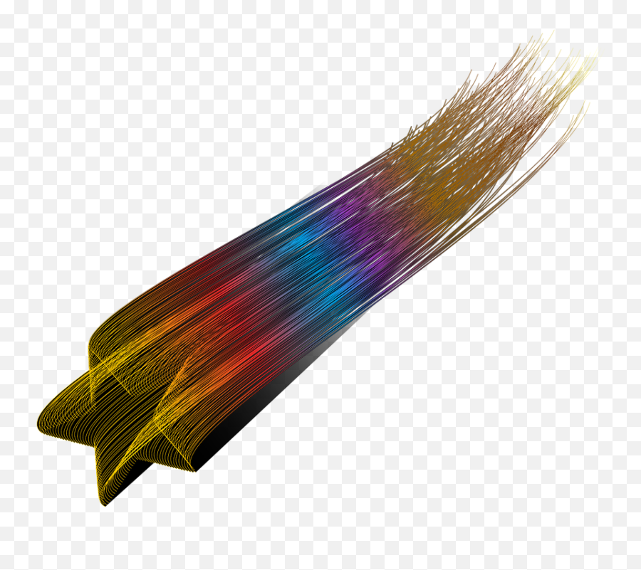 Falling Colorful Shooting Star Png All - Shooting Star Trail Png,Colorful Png