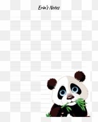 Panda Perfection - Cute Panda Eating Bamboo Full Size Png Panda Bear In Bamboo Cartoon,Cute Panda Png