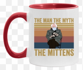 The Man Myth Mittens - Bernie Sanders Meme Accent Mug Magic png