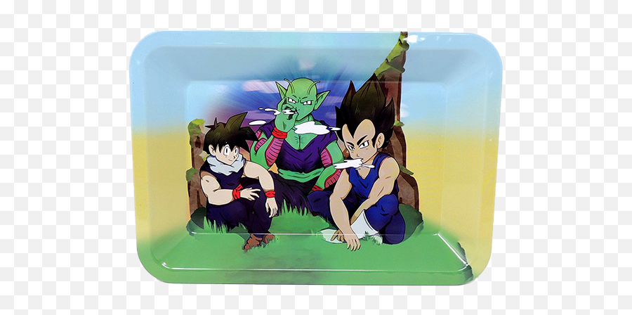 Dragon Ball Z Smoking Metal Rolling Tray - Mushroom New Orleans Wholesale Rolling Trays Dragon Ball Z Png,Broly Icon