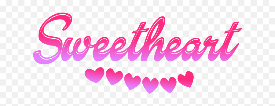 Sweet Heart Sweetheart Babe Pink Hearts Writing - Sweetheart Png,Pink Hearts Png