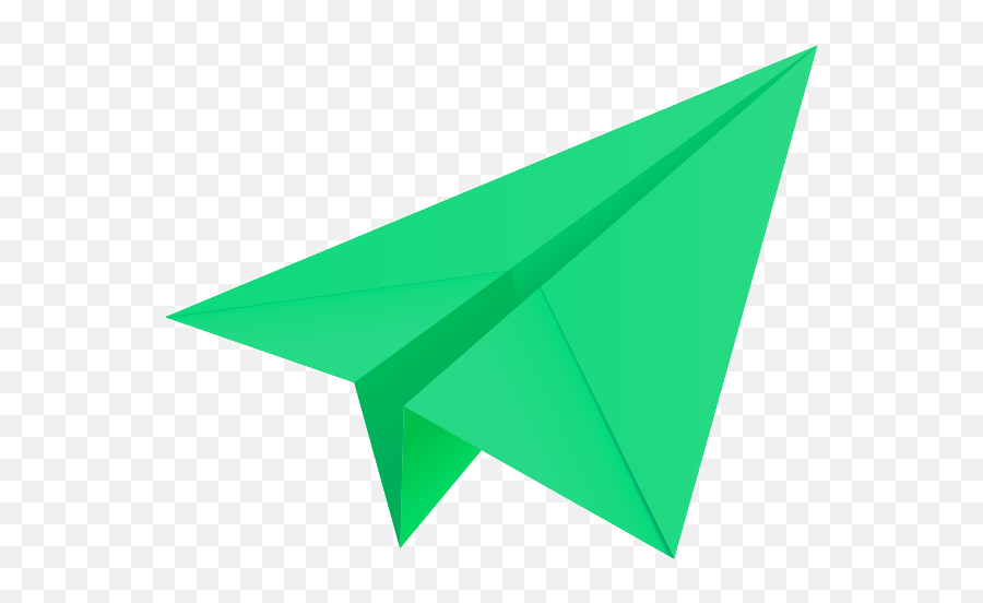Green Paper Plane Aeroplane Vector Icon Data For Free - Green Paper Airplane Clipart Png,Aeroplane Icon Vector