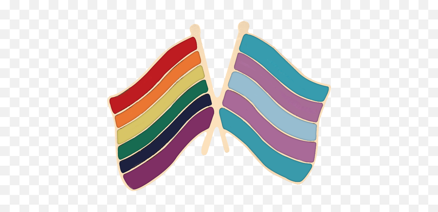Cartoon Cute Rainbow Enamel Pin Colorful Flag Heart Net Lgbt - Pines Lgbt Png,Lesbian Flag Icon