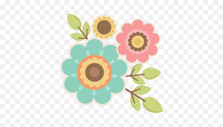 Twigs With Flowers Svg Cute Flower Png 64970 - Png Images Cute Flower Clipart Png,Twigs Png