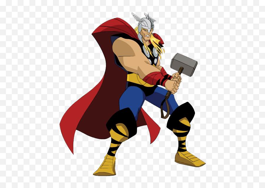 Thor Cartoon Cliparts Many Interesting Png 2 - Clipartix Avengers Mightiest Heroes,Thor Png