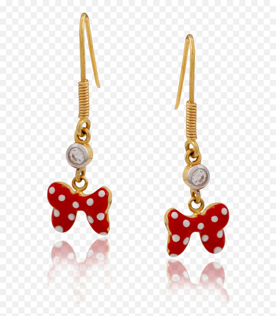 Nac - Product Detail Golden Enamel Minnie Mouse Bow Dangler Earrings Png,Minnie Mouse Bow Png