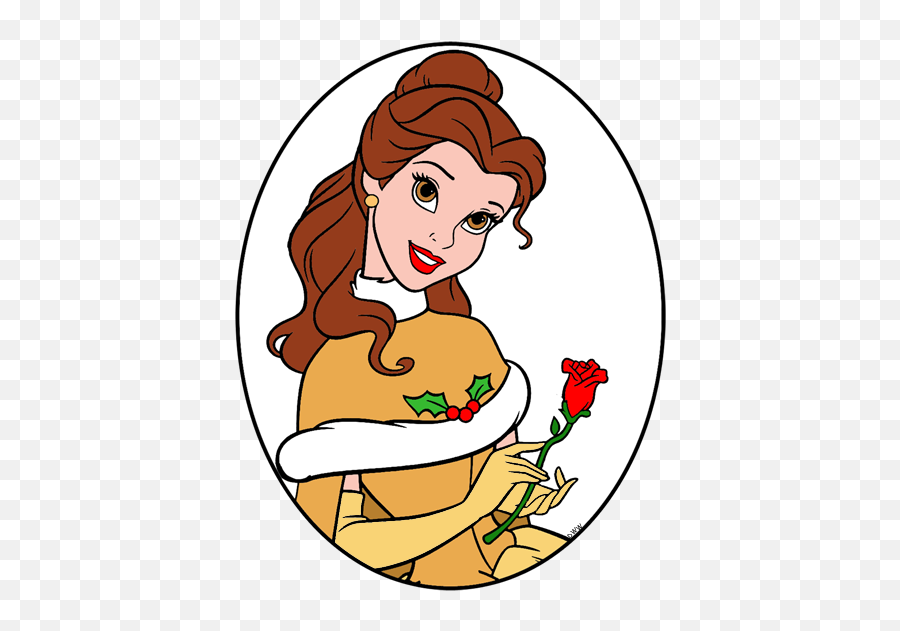 Belle Transparent Png Image - Disney Belle Christmas Clipart,Beauty And The Beast Rose Png