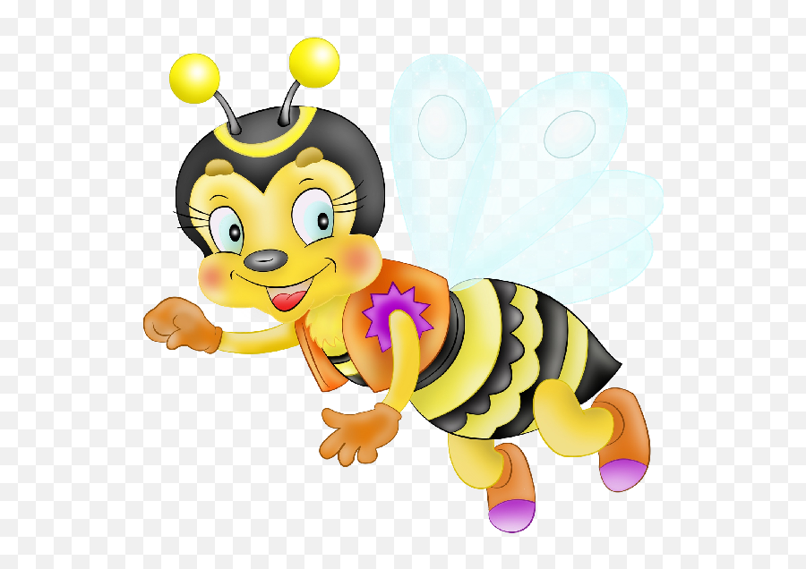 Cute Funny Bees - Free Vector Images Of Queen Bee With Transparent Background Cute Kindergarten Honey Bee Buzzing Cartoon Bee Clipart Png,Bee Transparent Background