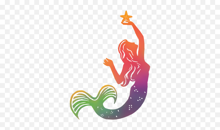 Colorful Gradiant Ombre - Illustration Png,Mermaid Transparent