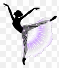 Download Ftestickers Dancer Ballerina Silhouette Sparkle - Transparent Background png