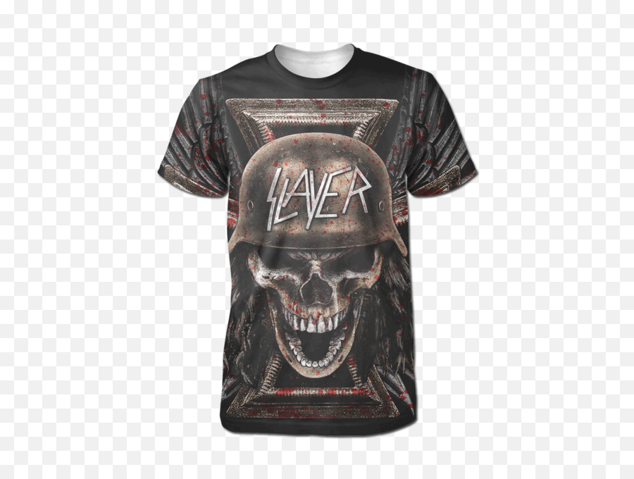 Download Wehrmacht Scream Tee - Slayer Patch Wehrmacht Skull Chad Yes Meme Metal Png,Slayer Logo Png