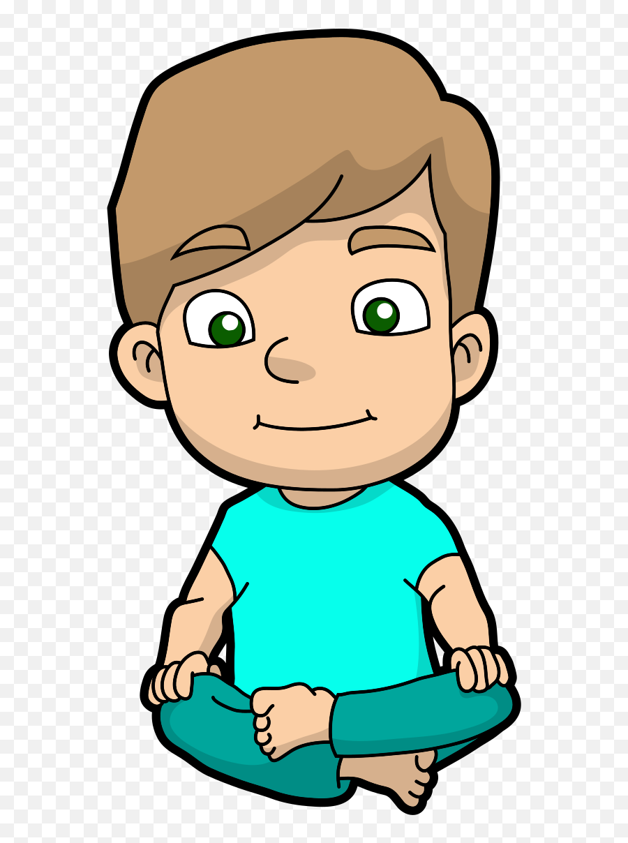 Meditating Cartoon Kid - Cartoon Png,Cartoon Kid Png