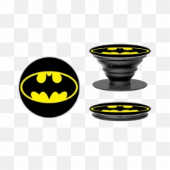 Batman Logo Printed Black Mobile Holder Png