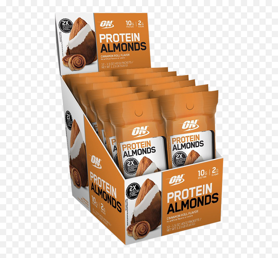 Protein Almonds U2013 43g12 - Optimum Nutrition Protein Almonds Png,Cinnamon Roll Png
