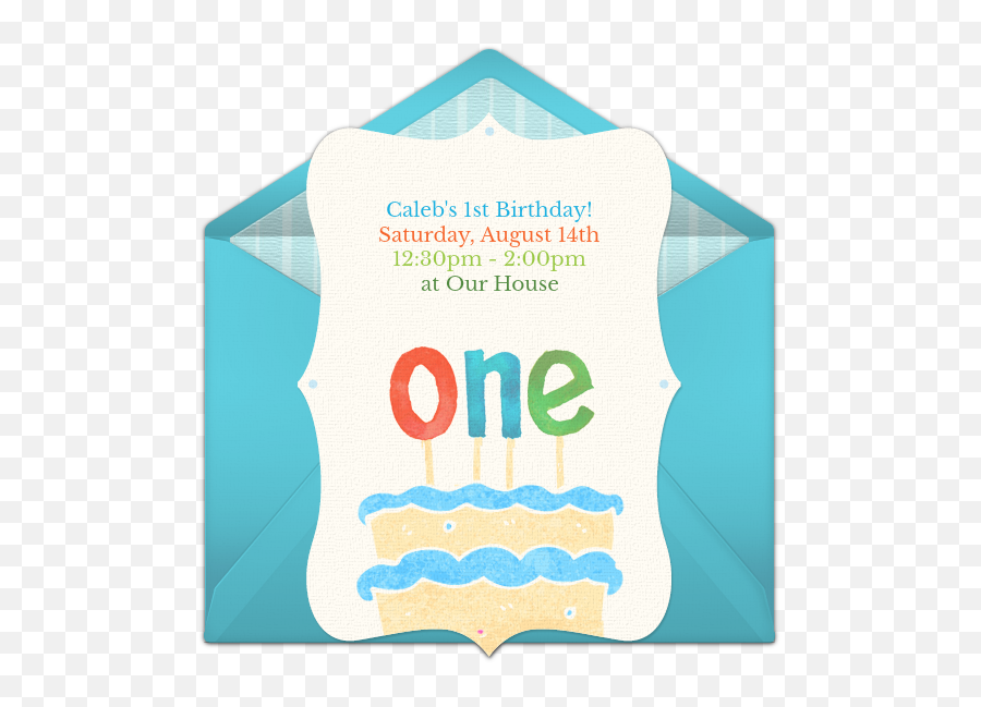 First Birthday Cake Online Invitation - Poster Png,First Birthday Png