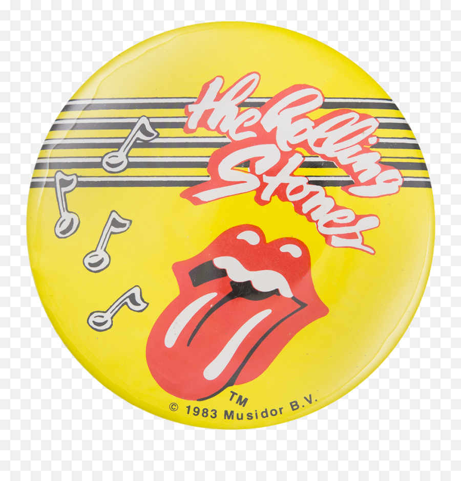 Rolling Stones Musical Notes Busy Beaver Button Museum - Rolling Stones Tongue Png,Musical Notes Logo