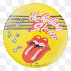 Rolling Stones Musical Notes Busy Beaver Button Museum - Tongue png