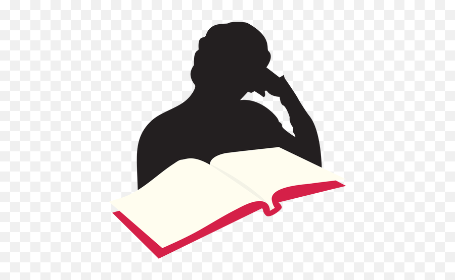 Woman Reading - Silhouette Png,Book Silhouette Png